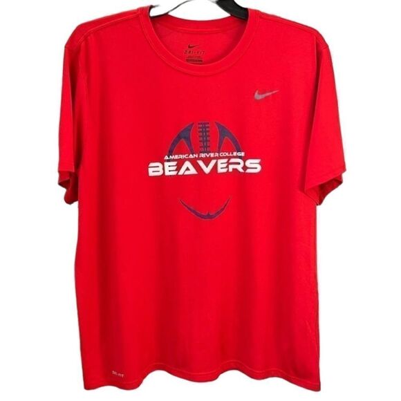 Nike tee shirt Beavers American river collage red n size 2X - Picture 1 of 10
